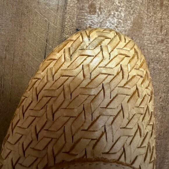 Trotters Womens Tan Woven Leather Ballet Flats Size 7M - Picture 4 of 6